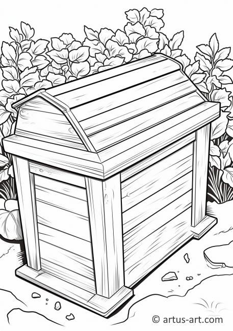 Composting Bin Coloring Page